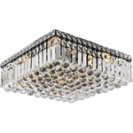 Elegant Lighting V2032F16BK/RC Maxime Flush Mount Black And Clear. Fixed Price $175.56.