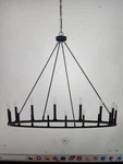 Acroma 47IN Farmhouse 16-LIGHT Large Round Wagon Wheel Candle. Fixed Price $369.95.