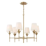 Crystorama Broche Light Chandelier, Antique Gold/white 568-GA. Fixed Price $748.00.