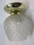 Vintage Luminaire Artcraft Electric Ceiling Light Fixture W Clear Diffuser Shade. Fixed Price $40.00.