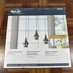 Style Selections 11.8-IN Brushed Nickel Mini Pendant. Fixed Price $26.87.