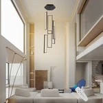 6 Head Black Chandelier, Modern Ceiling Light Pendant Lamp Fixtures Square Shape. Fixed Price $113.79.