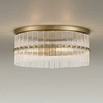 Possini Euro Emerson 15" Wide Matte Brass Glass 3-LIGHT Ceiling. Fixed Price $179.95.