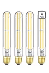 4 Pack Edison T10 Tubular Bulb 5000K Daylight Dimmable E26 Led 6W 60 Watts. Fixed Price $24.99.