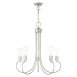 Livex Bari 5-LIGHT Chandelier Brushed Nickel Modern Traditional Ceiling Light.. Fixed Price $159.83.