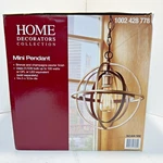 Home Decorators Barton Bay Bronze & Champagne Pewter Orb Pendant Hanging Light. Fixed Price $23.45.