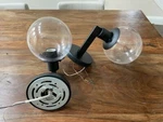 Linea Modern Matte Black Globe Wall Sconce Sferra Clear Glass Light - 2EA. Fixed Price $66.00.