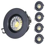 Zyc 3 Inch Recessed Led Lights - 4 Pack Black Gimbal Light, Etl List.... Fixed Price $113.29.