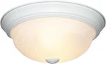 1257L-WH-AL Decorative 3-LIGHT Flush Mount, White Finish With Alabaster Gl. Fixed Price $52.99.