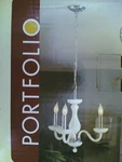 Nib Elegant 17" 3-LITE White Glass Crystal Chandelier Ceiling Light. Fixed Price $189.99.
