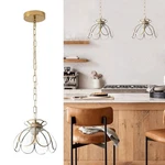 Yifi Deco Brass Glass Ceiling Pendant Light, HANGING-CHAIN-7.9INCH, Clear. Fixed Price $112.64.