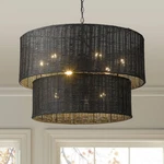 Golden Lighting Erma 28 1/2" Wide Matte Black 9-LIGHT Chandelier. Fixed Price $719.99.