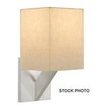 Tech Lighting Sable Wall Sconce 700WSSBLSIS Satin Nickel Ivory Fabric Shade. Fixed Price $50.00.