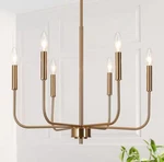 Uolfin Modern Gold Candlestick Island Chandelier Transitional 6-LIGHT Plated. Fixed Price $82.00.