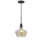 Home Decorators 1-LIGHT Pendant With Amber Plated Glass Shade. Fixed Price $62.99.