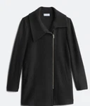 Women Larissa Light Wool Blend Zip Jacket, Pockets, Black,. Fixed Price $35.00.