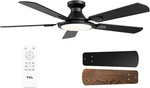 Tcl 52 Low Profile Ceiling Fan W/ Light And Remote Control - Black. Fixed Price $85.99.