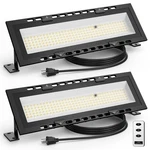 120W Led Shop Lights With Remote, 5FT Power Cord And Us Three-prong Plug, 180.... Fixed Price $52.03.
