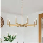 Edislive Galea 8-LIGHT Linear Candle Style Classic Gold Chandelier. Fixed Price $52.49.