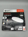 Commercial Electric Smart Flush Mount 12IN Matte White 1010633889. Fixed Price $15.00.