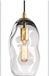 Modern Blown Art Glass Globe Pendant Lights Lamp Brass Gold Island Kitchen 12". Fixed Price $99.00.