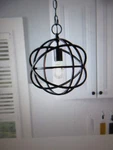 Home Decorators Sarolta Sands 1-LIGHT Bronze Mini Pendant W Metal Shade. Fixed Price $22.91.