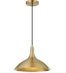 1-LIGHT Brass Pendant W/ Metal Shade Barton MODEL#PD0762 Meyer & Cross. Fixed Price $39.99.