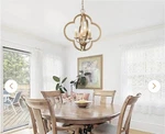 Lnc Classic Antique Gold Candlestick Pendant Chandelier 4-LIGHT Ceiling. Fixed Price $44.99.