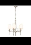 Hampton Bay Sadie Collection Light Satin Nickel Chandelier 395493. Fixed Price $60.00.