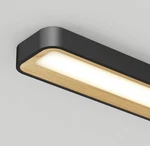 Artika Alton Flat Panel 5.98" Led Black And Wood Linear Flush Mount. Fixed Price $50.00.