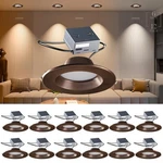 Lightdot 6 Inch Recessed Lighting Pack Brown, 12W Dimmable Led Downlight 3.... Fixed Price $190.99.