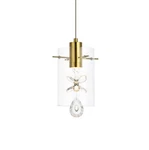 Elegant Lighting 5202D6 Hana 7"W Led Crystal Mini Pendant - Gold. Fixed Price $162.00.
