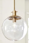 Pottery Barn Caufield Globe Pendant-tumbled Brass-open Box. Fixed Price $179.00.