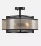 Kenroy Lighting Alessandra 3 Semi-flush Mount Blackened Oil Rubbed. Fixed Price $129.00.