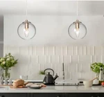 Lnc Farmhouse Mini 1-LIGHT Glass Globe Pendant Dimmable Orb Fixture A03967. Fixed Price $45.00.