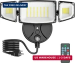 Imaihom 100W Dusk To Dawn Outdoor Lighting, 10000LM Plug Flood Lights With Re. Fixed Price $76.35.