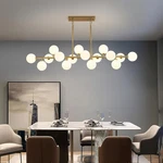 Elegant 55" Gold Linear Chandelier 16-LIGHT Fixture For Kitchen & Dining Room. Fixed Price $483.99.