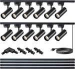 Bravsekai 12 Head Track Lighting Kit 6000K Black Led Dimmable 13FT Rail. Fixed Price $95.39.
