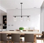 Briignite 3-LIGHT Black Cylinder Pendant Fixtures / Clear Glass. Fixed Price $89.00.