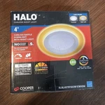 Halo 4" Canless Baffle Downlight Night Dimmable 2000K-5000K White. Fixed Price $29.99.