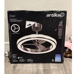 Artika Edwin Led Ceiling Fan Remote Control Silver 23 Modern Geometric Design. Fixed Price $140.00.