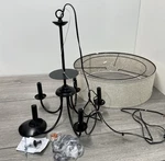 Progress Lighting P400193-031 5-LIGHT 22"W Drum Chandelier Black *read*. Fixed Price $99.99.