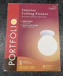 New Box Portfolio Interior Ceiling Fixture Item #74457 H 60 Watt Max. Fixed Price $15.00.