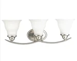Progress Lighting P3192-09 Trinity 3-LIGHT Brushed Nickel Bathroom Vanity. Fixed Price $69.99.