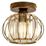 Yyjlx Semi Flush Mount Ceiling Light Fixture E26 Mini Crystal Chandelier Oil Rub. Fixed Price $47.62.