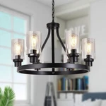6-LIGHT Farmhouse Chandelier Dining Room Lighting Fixtures Hang.... Fixed Price $227.81.