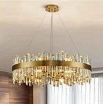 Siljoy Modern K9 Crystal Chandelier Dimmable Pendant Light Fixture. Fixed Price $425.00.