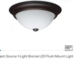 Project Source 1-LIGHT Bronze Led Flush Mount Energy Star. Fixed Price $22.33.