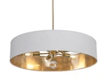 Afx CLNP30MB Pendant 5 Light 30"W Crystal - Satin Brass / White Gold. Fixed Price $526.40.
