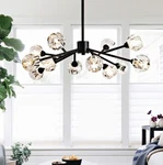 Weesalife A8819-BK 12 Lights Modern Sputnik Crystal Pendant Chandelier, Black. Fixed Price $92.86.